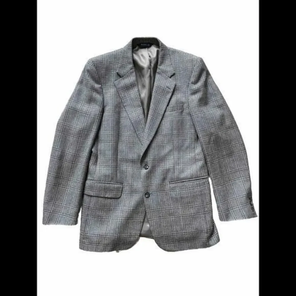 Vintage Burberrys Made In USA Wool Plaid Blazer Jacket‎ 40“ Chest